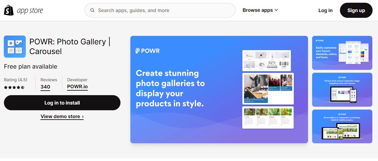 POWR: Photo Gallery | Carousel